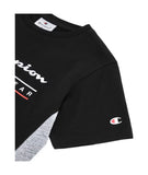Conjunto Champion camiseta + short niño 306992 KK Negro