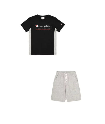 Conjunto Champion camiseta + short niño 306992 KK Negro