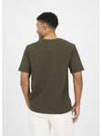 Camiseta Brave Soul Jacquard rayas Testament Verde kaki