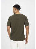 Camiseta Brave Soul Jacquard rayas Testament Verde kaki