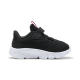 Zapatillas PUMA Flexfocus Modern 313849 negras con detalles rosa - vista en tres cuartos