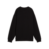 Sudadera PUMA W Cloudspun Crew Neck negra - Vista trasera con costuras decorativas