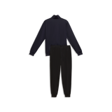 Chándal Puma Logo Poly Knitted Suit marino y negro, conjunto visto por detrás