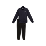 Chándal Puma Logo Poly Knitted Suit 692630 marino y negro, conjunto visto de frente