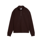 Sudadera Puma ESS Elevated oversized mujer marrón 694016-33, vista frontal