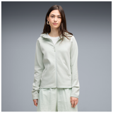 Mujer con sudadera PUMA TECH W FULL ZIP 694039 color 29 Mint, vista frontal
