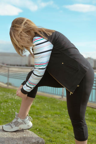 Pantalón mujer SLX Sport luxury Pirata con puño 7806 negro