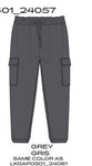 Pantalón niña Losan bolsillos cargo 24057 gris oscuro