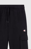 Pantalón niños Champion bolsillo CARGO y puño 307331 negro - Puber Sports