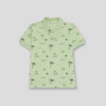 Polo niño Street Monkey Palmeras 255011 Verde Caribe