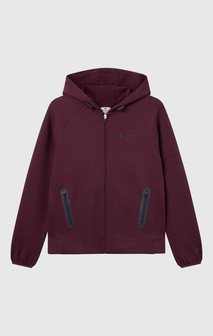 Sudadera mujer Champion interlock capucha y cremallera 118084 Granate