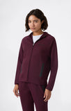 Sudadera mujer Champion interlock capucha y cremallera 118084 Granate