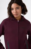 Sudadera mujer Champion interlock capucha y cremallera 118084 Granate