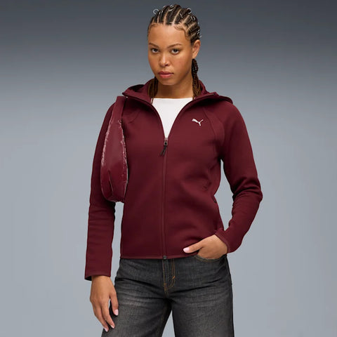 Sudadera mujer PUMA EVOSTRIPE cremallera 688141 96 Granate