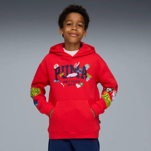Sudadera niño Puma BASKETBALL HOOPERHOT 688980 rojo