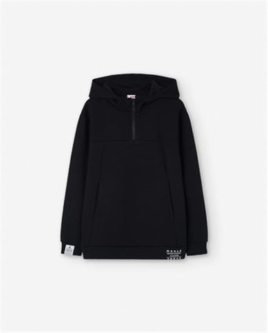 Sudadera Losan Hoodie neopreno JR 24012 blanco y negro