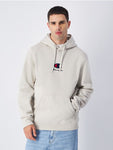 Sudadera hombre CHAMPION capucha logo bordado 220268 ES057 beige