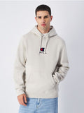 Sudadera hombre CHAMPION capucha logo bordado 220268 ES057 beige