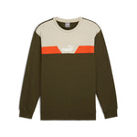 Sudadera hombre PUMA POWER COLORBLOC cuello redondo 681733 70 kaki