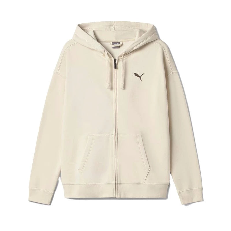 Sudadera mujer PUMA SCRIPT cremallera y capucha BF 686904 87 Beige
