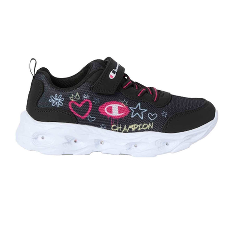 Zapatillas niña Champion luces FUNFAIR PRINT Negro Rosa
