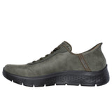 Zapatillas hombre Skechers SLIP-INS - SUEDE 216326 Verde Kaki