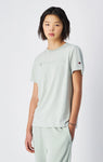 Camiseta mujer Champion logo grande bordado monotono 117650 GS Verde claro