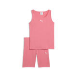 Conjunto Puma Niña verano Camiseta y malla corta 692477 Rosa - Puber Sports