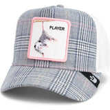 Gorra GOORIN BROS player zarigüella 1853 cuadros gris