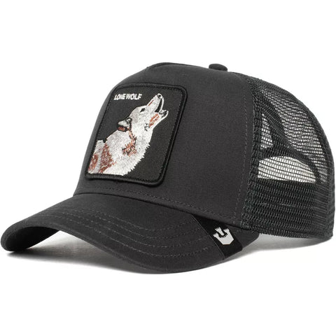 Gorra GOORIN BROS The lone Wolf LOBO negro BLK