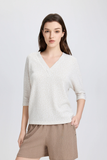 Jersey Luhta Eurasaari – Elegancia Nórdica con Manga 3/4 y Cuello en V - Puber Sports
