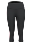 Malla Pirata Rukka 3/4 Mouru con Estampado Lateral – Mujer (Negro/Rosa) 79775 - Puber Sports