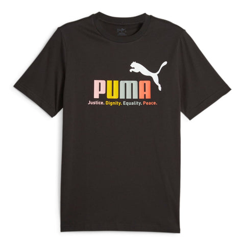 Camiseta hombre PUMA ESS+ Logo MULTICOLOR 677170 01 negro