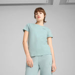 Camiseta mujer Puma ELEVATED logo bordado 685016 67 verde menta
