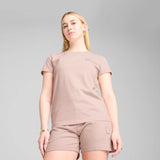 Camiseta mujer Puma ELEVATED logo bordado 685016 91 rosa quarzo
