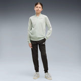 Niña con chándal infantil PUMA Poly Baseball Suit G 686302 verde claro y negro, vista frontal