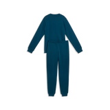 Chándal infantil PUMA ESS Logo Crew JR 689721 azul petróleo, vista trasera