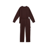 Chándal infantil PUMA ESS Elevated Relaxed JR 695218 marrón chocolate, vista trasera