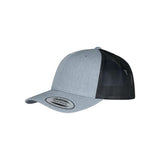 Gorra Trucker Flexfit Retro 2 Tonos Heather y Negro – Ajuste Flexfit