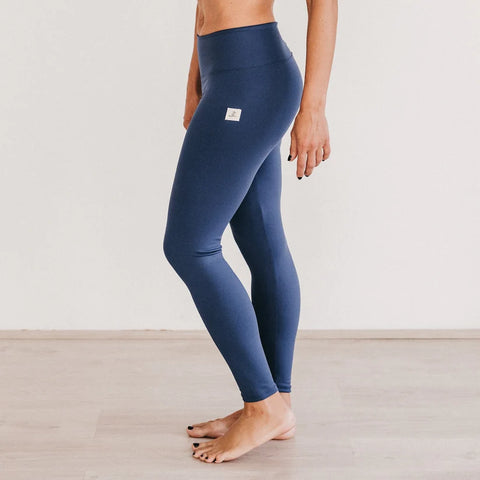 Malla legging running mujer Ginadan Vientre plano 207171 space cobalt