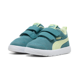Zapatillas niño Puma Courtflex velcro verde y amarillo 398086 - Puber Sports