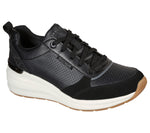 Zapatillas mujer SKECHERS BILLION - SUBTLE SPOTS con cuña 155616 negro