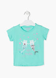 Camiseta niña Losan Mer-mazing lentejuelas 216-1023 verde