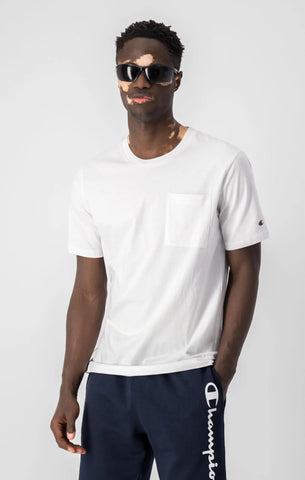 Camiseta CHAMPION básica con bolsillo 217165S22 blanco