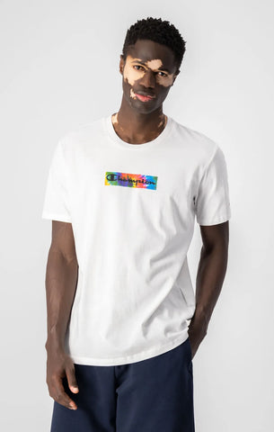 Camiseta CHAMPION logo multicolor 217230S22 negro