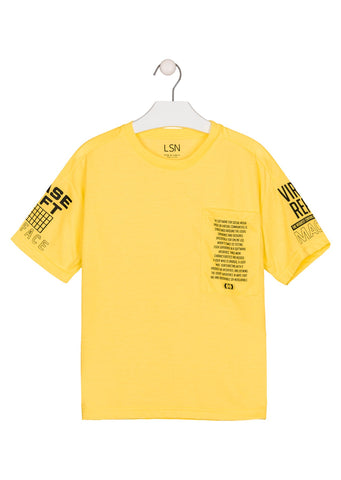 Camiseta niño Losan 21F-1018AL amarillo