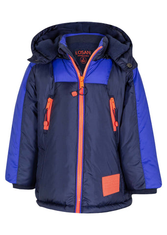 Anorak para niños de 2 a 7 años con capucha desmontable y polar interior