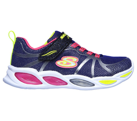 Zapatillas niña velcro SKECHERS luces SHIMMER BEAMS-SPORTY GLOW 302042 marino