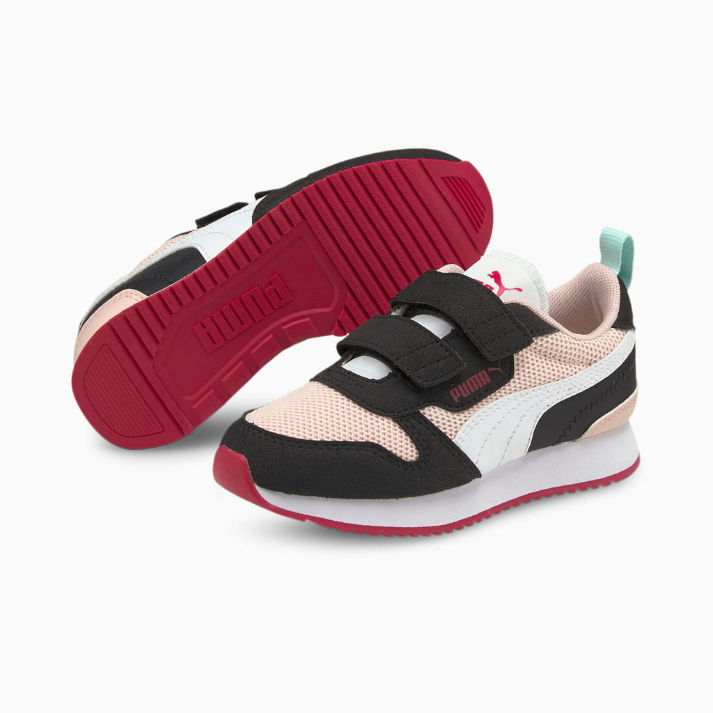 Zapatillas niña Puma V PS 373617 20 negro con rosa | Puber Sports. Tu tienda de deportes y moda deportiva.