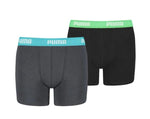 Calzoncillos niños Puma Boxer Pack-2 unidades 505011001 376 Negro verde/azul